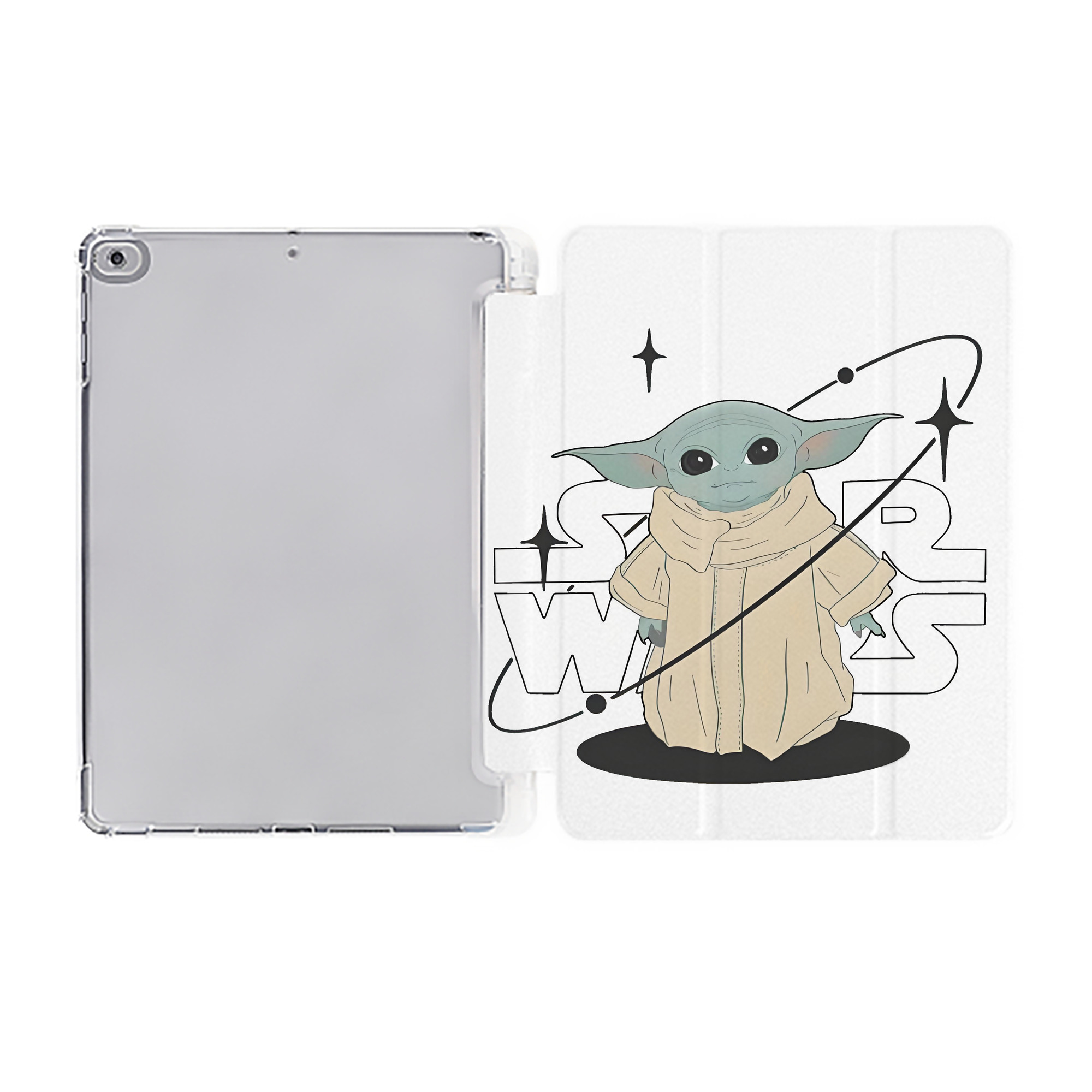（画像用） スター・ウォーズ Star Wars IPad ケース ペン収納付き 三つ折りスタンド PUレザー×シリコン 対応機種9.5/10.5/10.9インチ